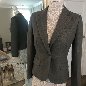 New York & Company Grey Metallic Blazer Size 6